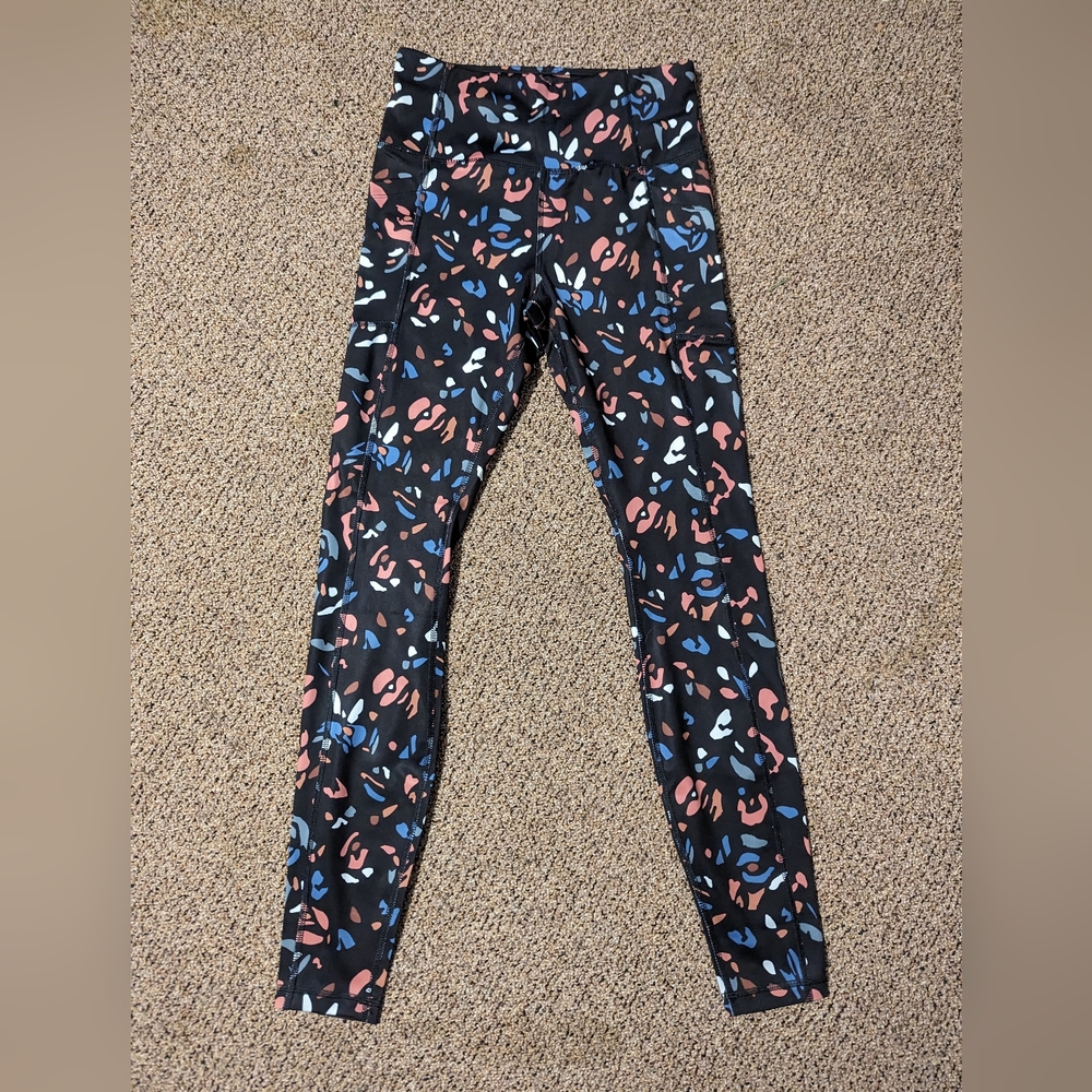 Black Multicolored Leggings